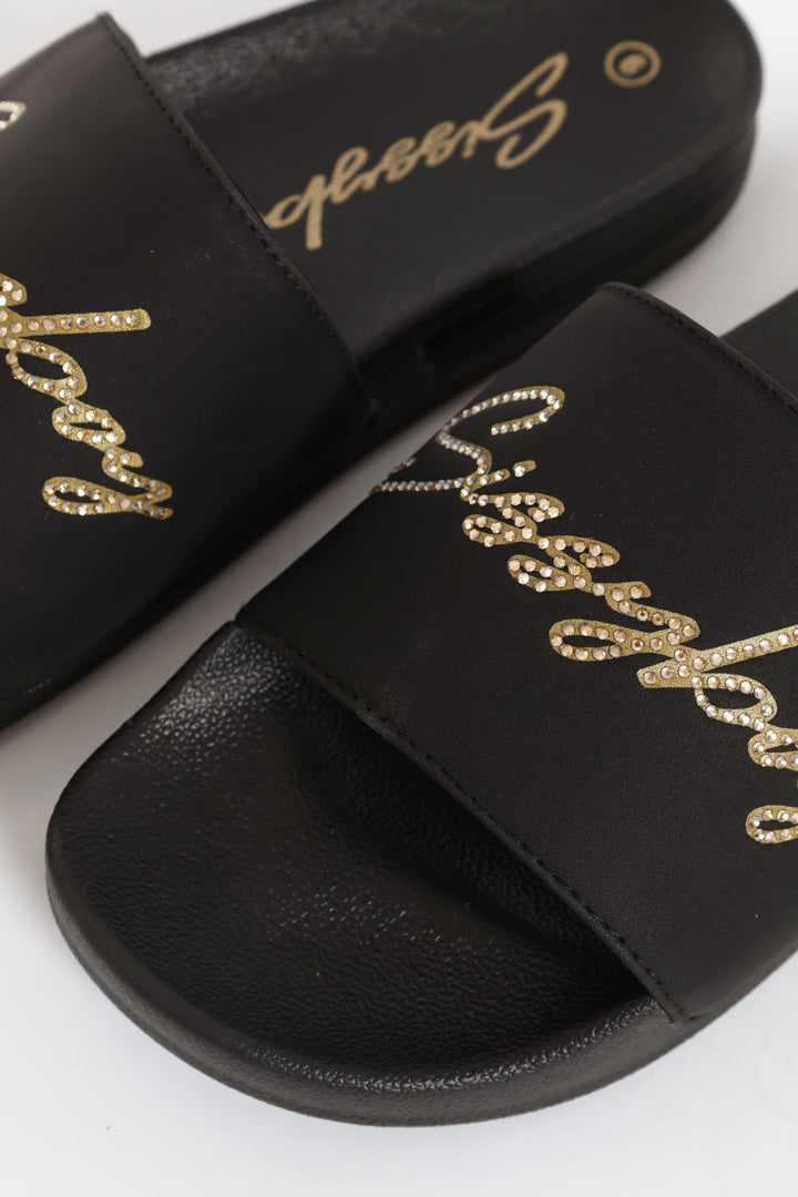 Paula Logo Slide - Black