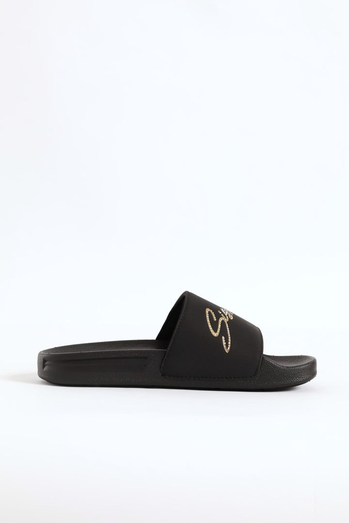 Paula Logo Slide - Black