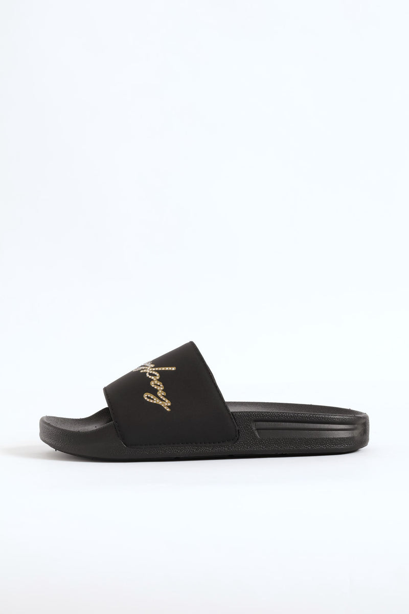 Paula Logo Slide - Black