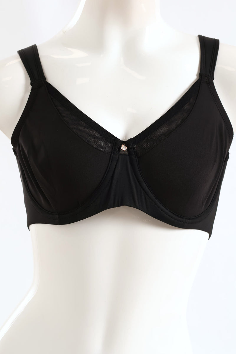 Soft Touch Minimiser Bra - Black