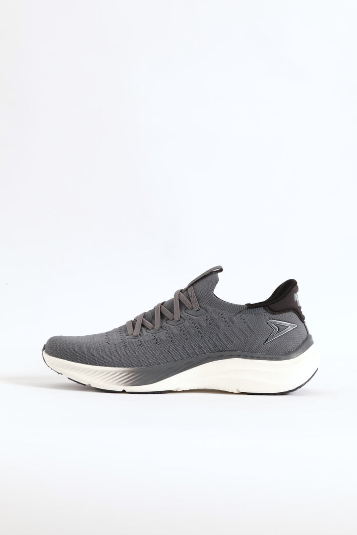 Onda Lace Up Knit Trainer - Grey
