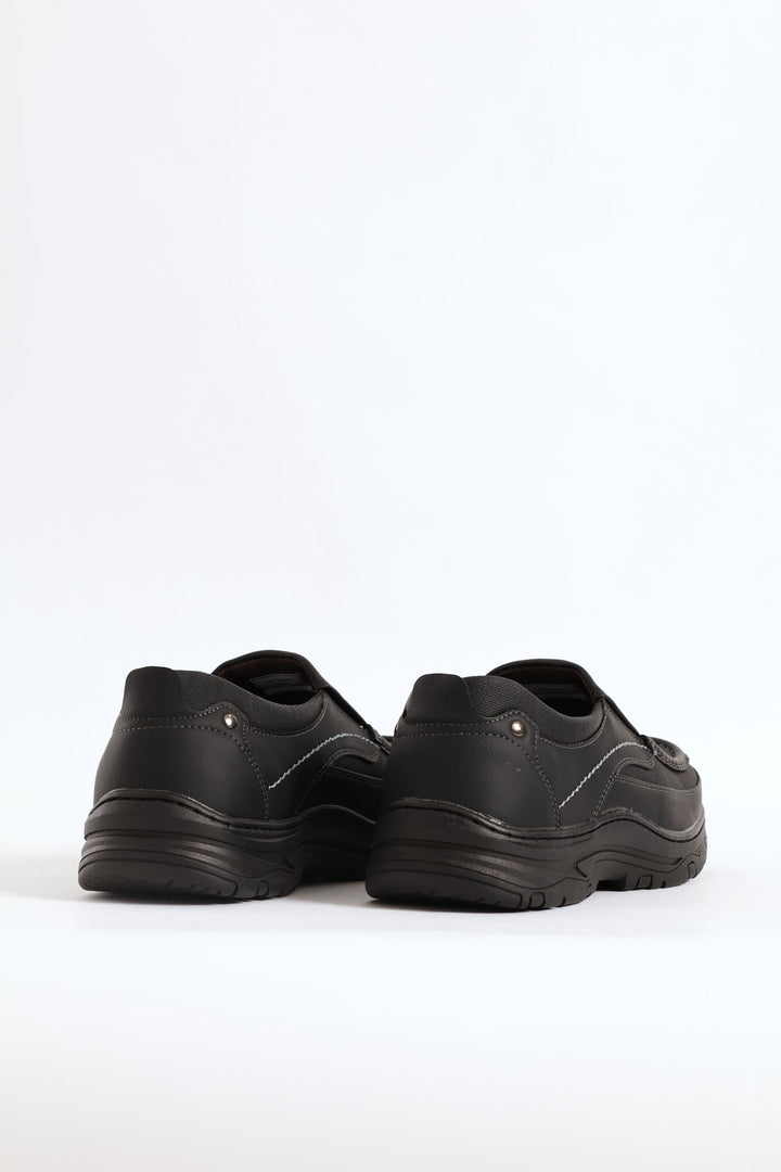 Todd Slip On Worker Shoe - Black