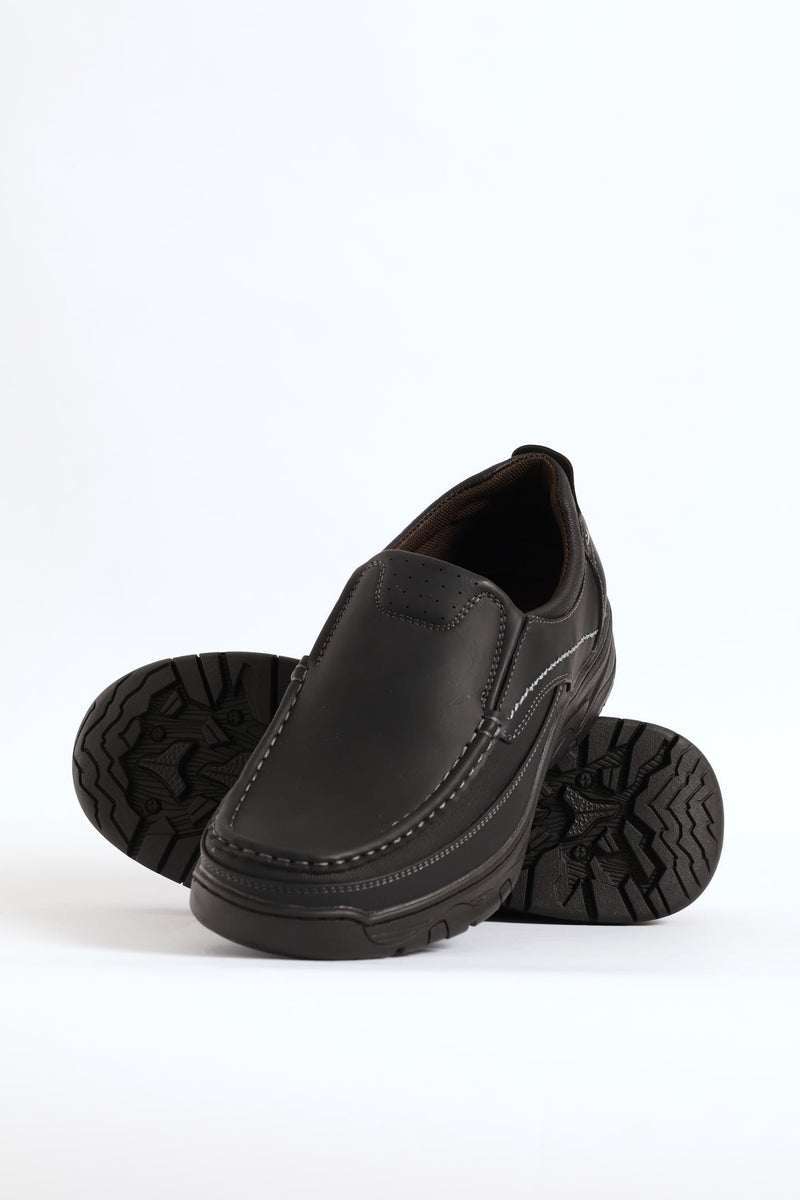 Todd Slip On Worker Shoe - Black