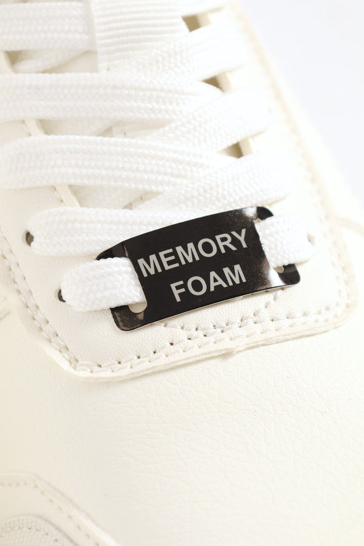 Smart Casual Lace Up Sneaker - White