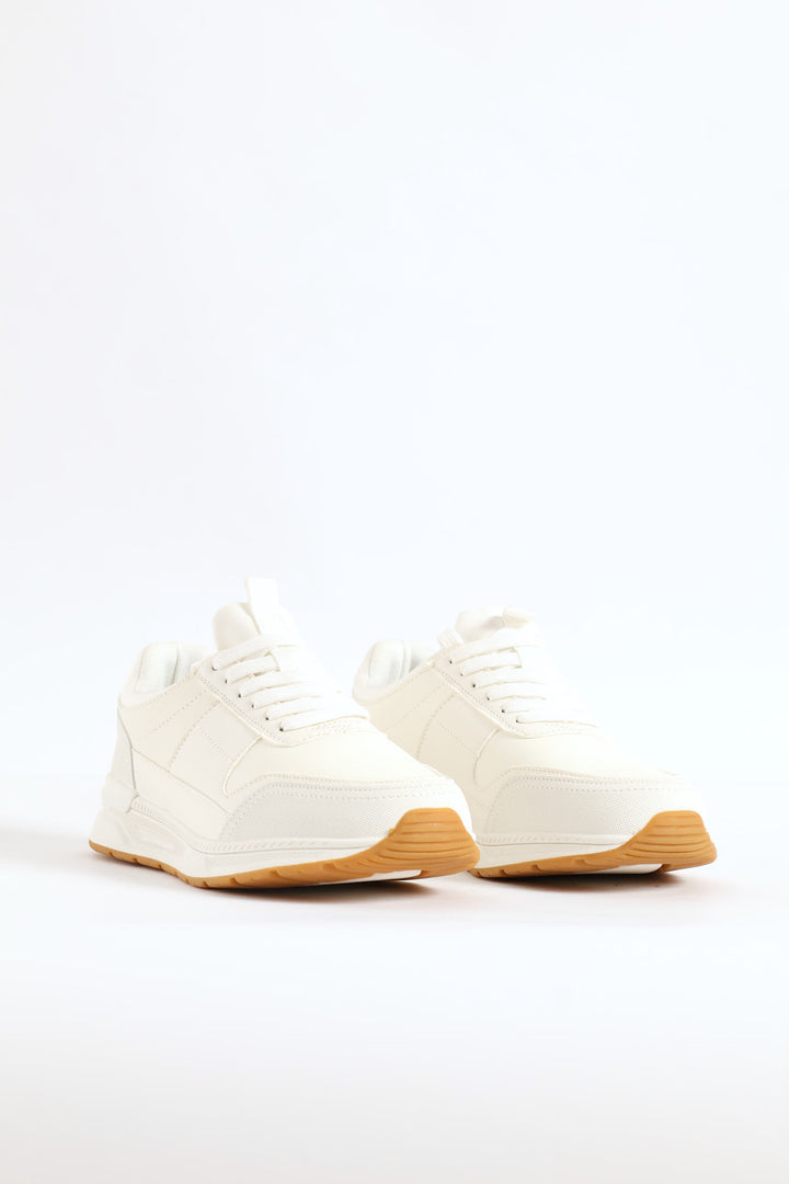 Smart Casual Lace Up Sneaker - White