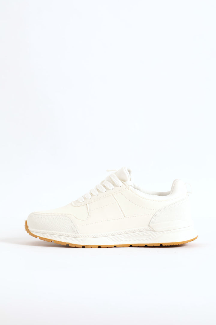 Smart Casual Lace Up Sneaker - White