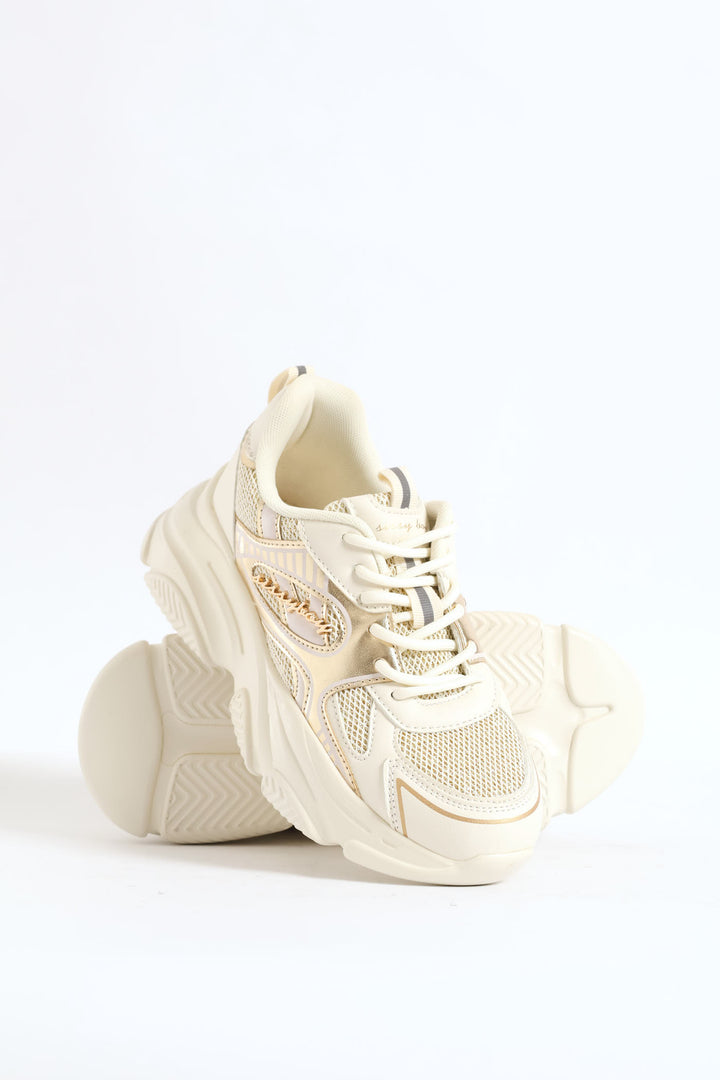 Jessica Sporty Sneaker - Cream
