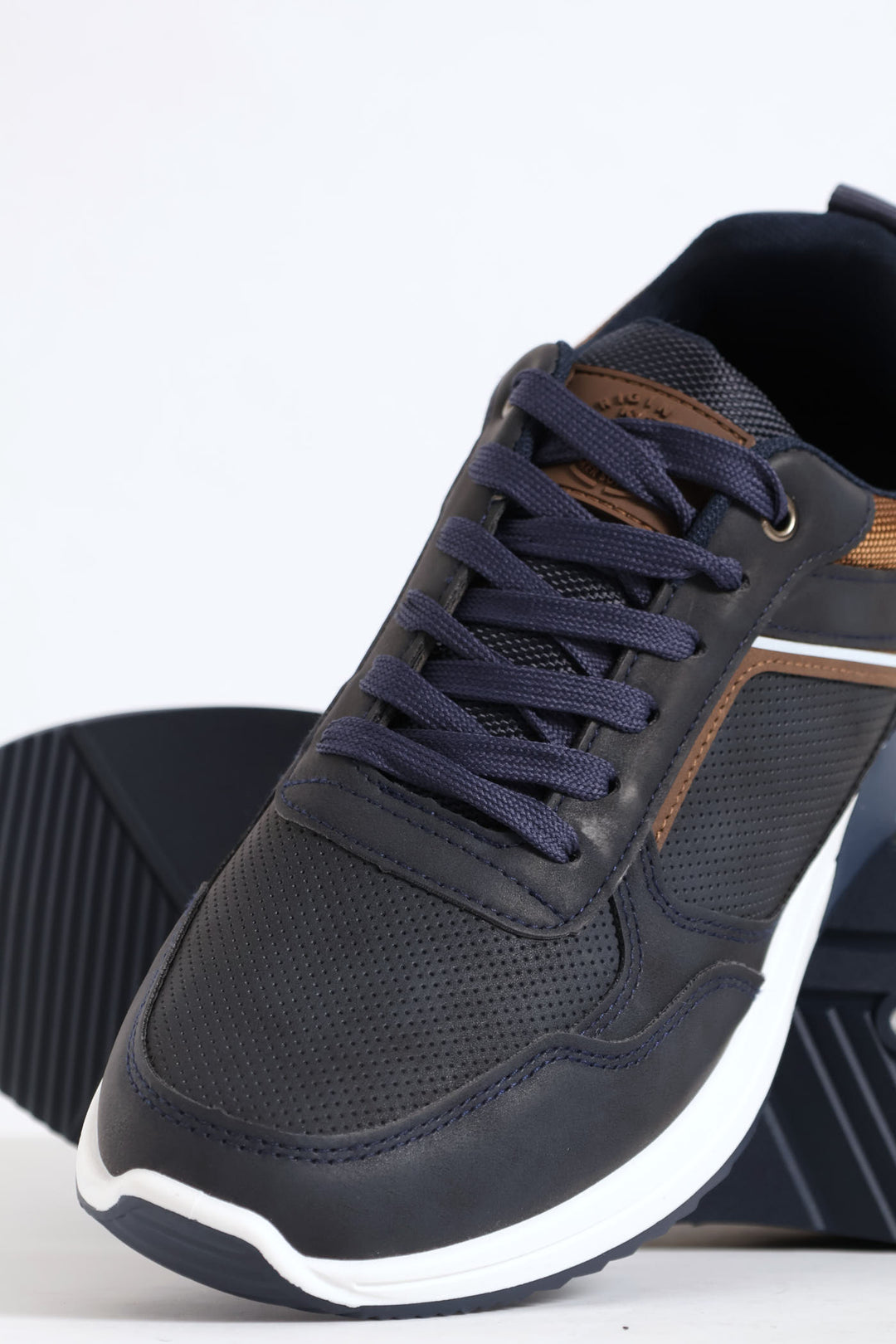 River Panelled Casual Sneaker - Navy