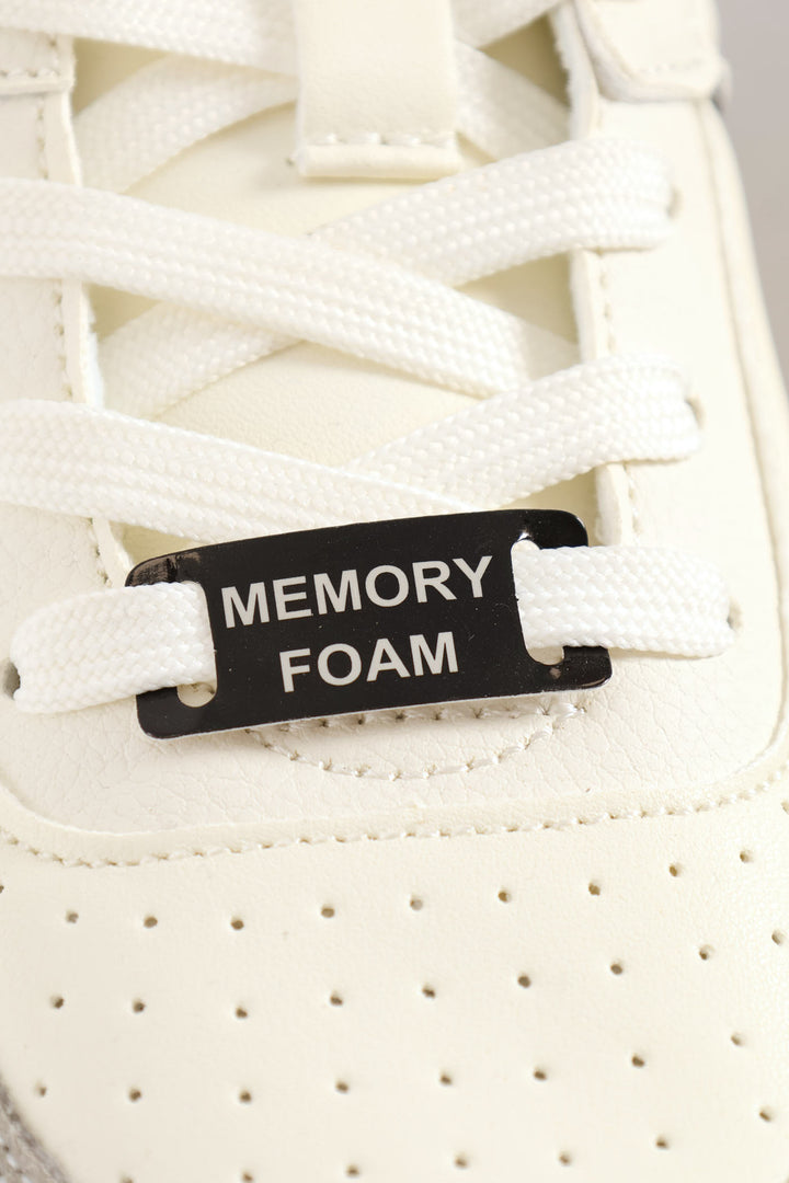 Panel Detail Sneaker - White/Grey