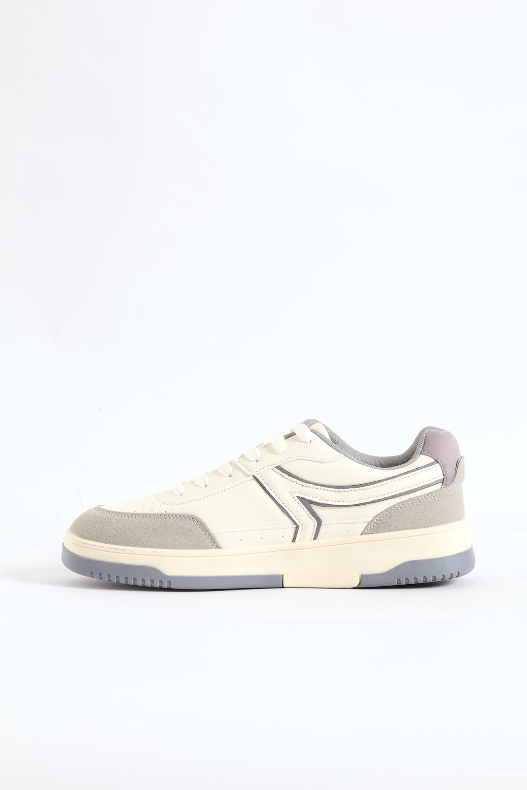 Panel Detail Sneaker - White/Grey