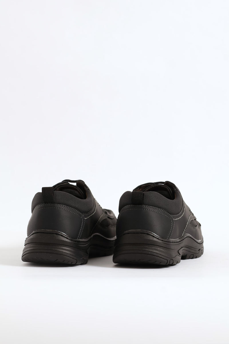 Chase Lace Up Worker Shoe - Black