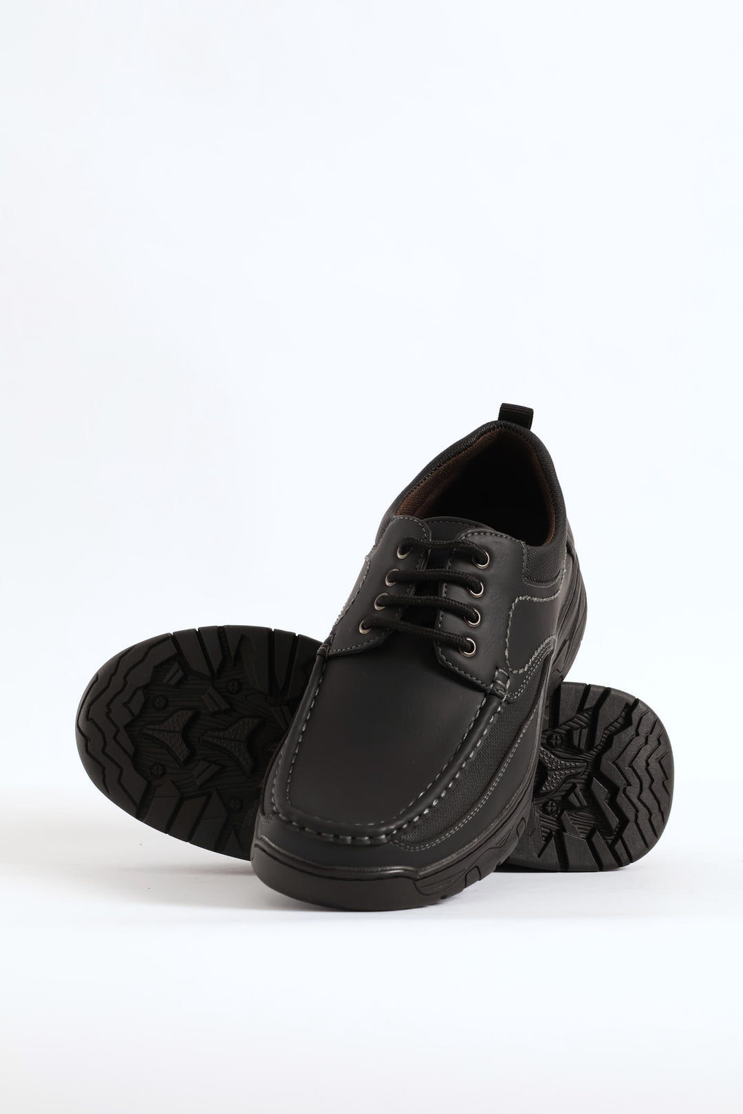 Chase Lace Up Worker Shoe - Black