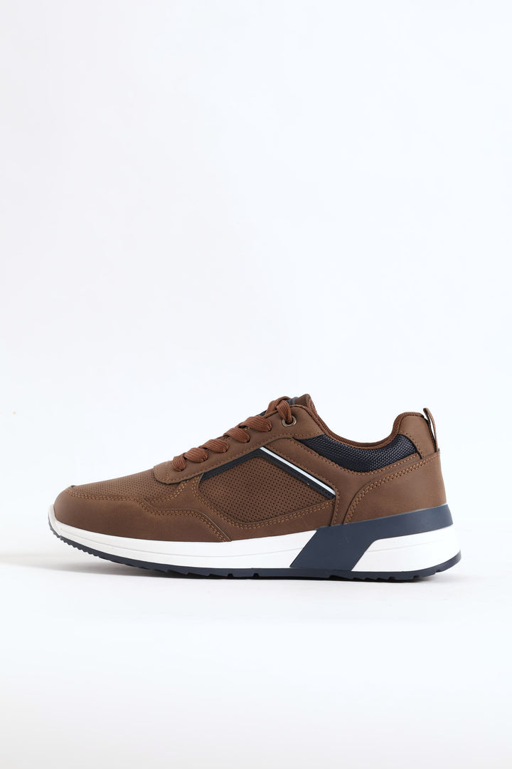 River Panelled Casual Sneaker - Brown