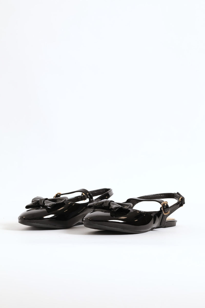Girls Slingback Pump - Black