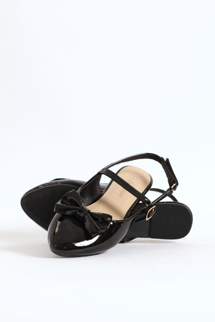 Girls Slingback Pump - Black