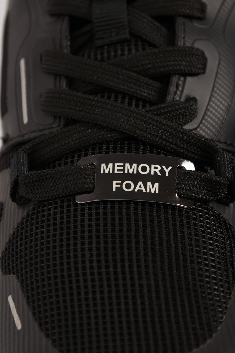 Mesh Lace Up Trainer - Black