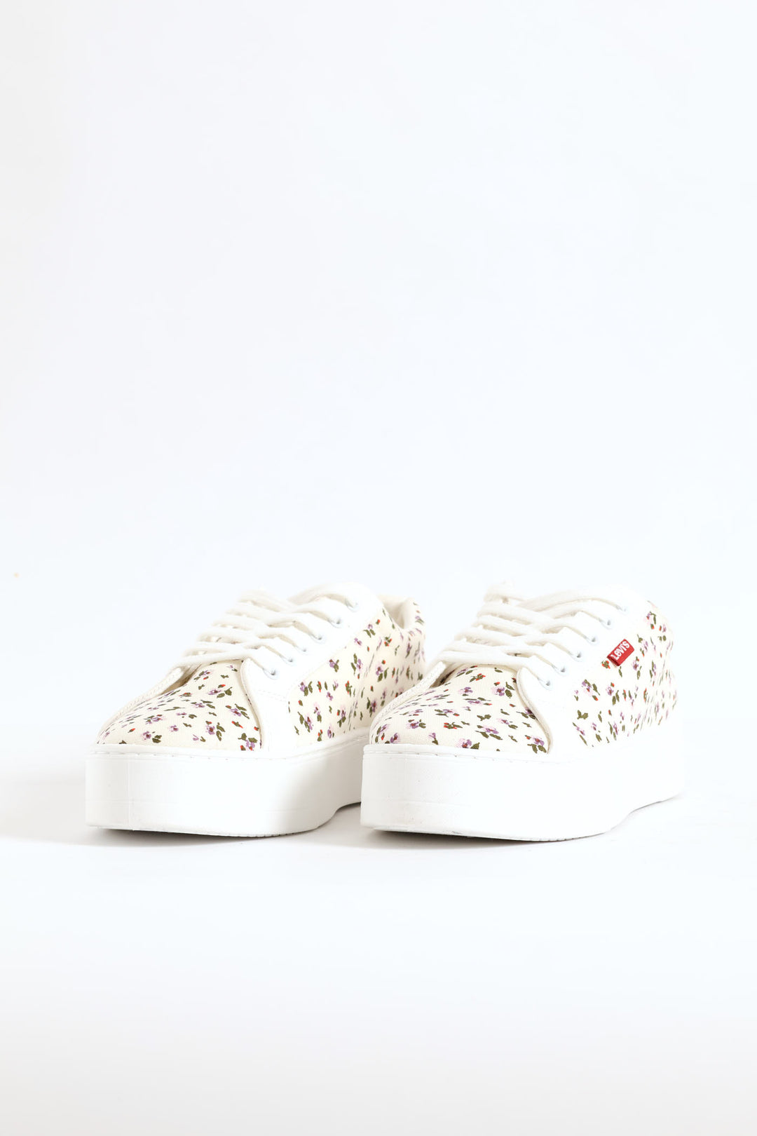 Floral Platform Sneaker - Off White