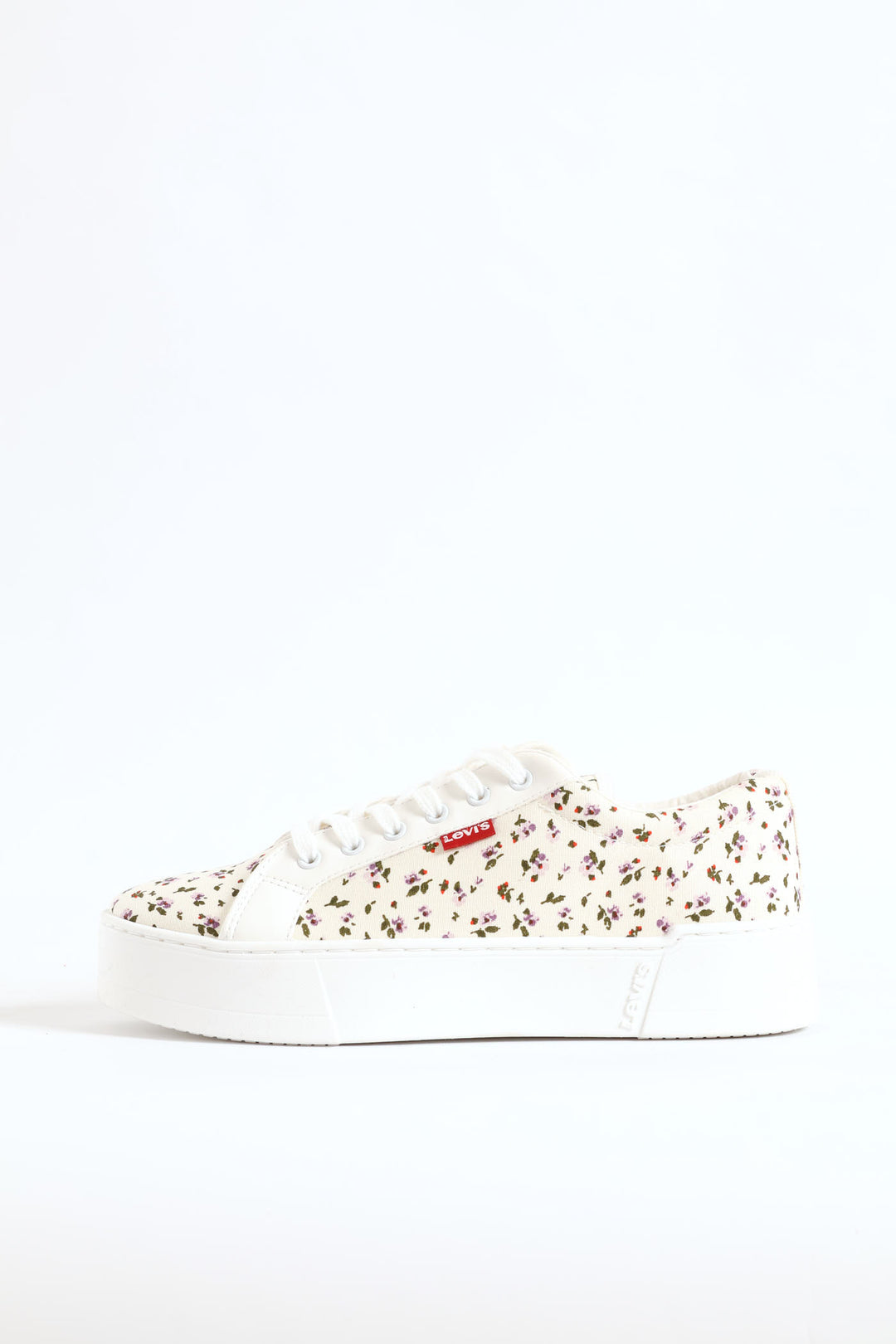 Floral Platform Sneaker - Off White