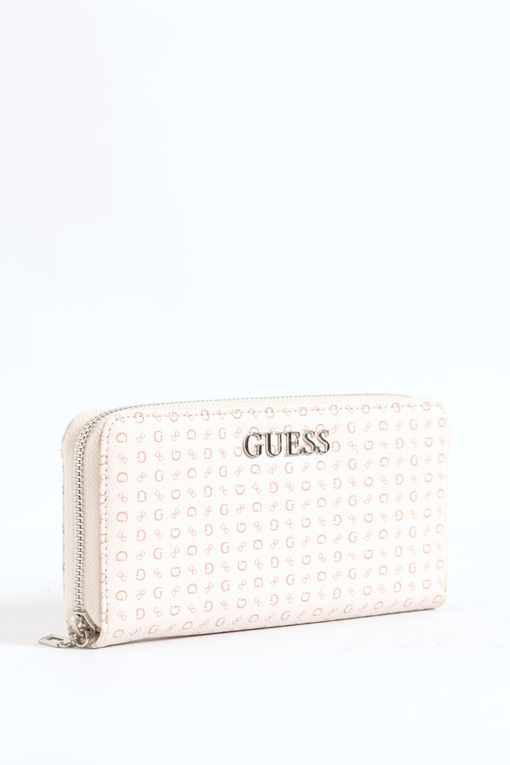 Abbas Large Zip Around Purse - Blush