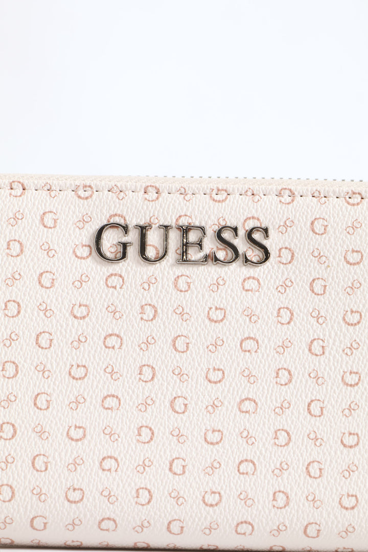 Abbas Large Zip Around Purse - Blush