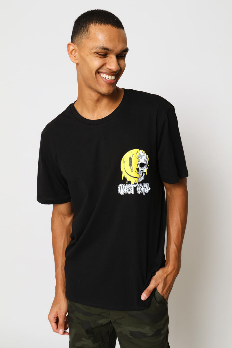 Halloween Print Tee - Black