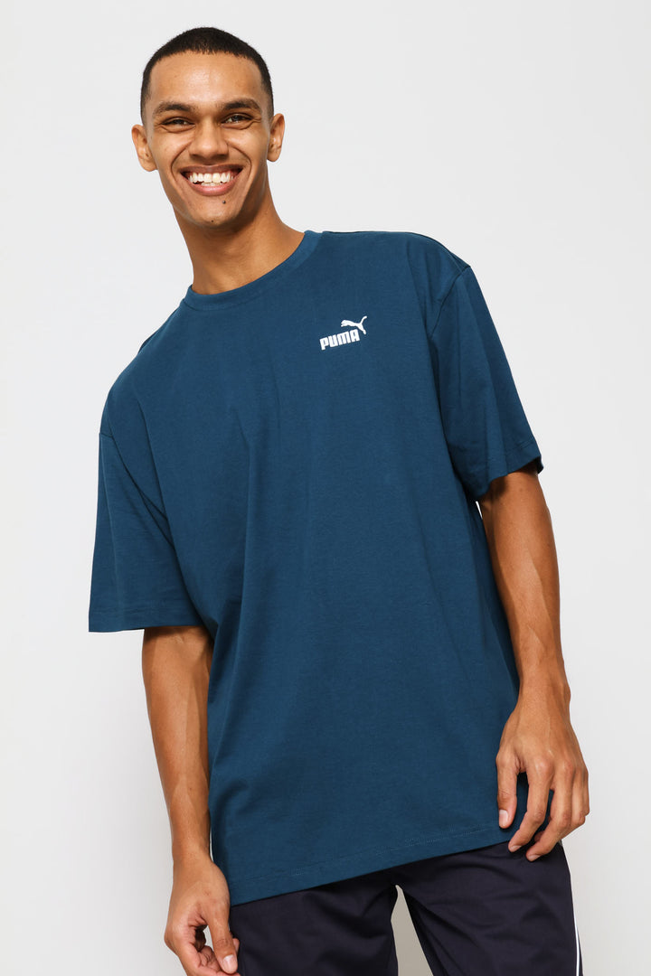 Essential Relaxed Small No. 1 Logo Tee - Blue