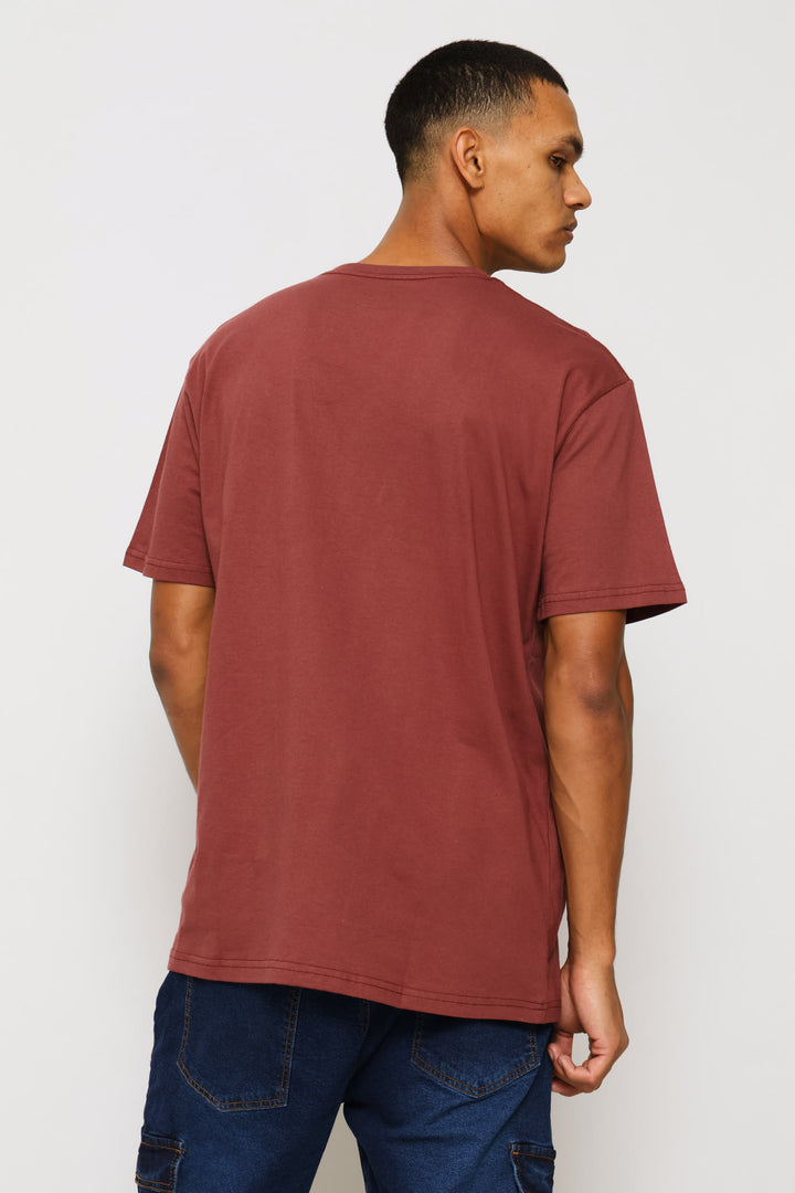 Corp Logo Tee - Rust