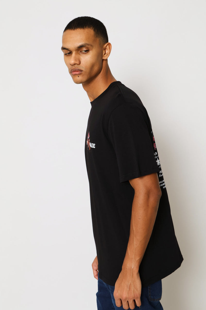 Boxing Front & Back Tee - Black
