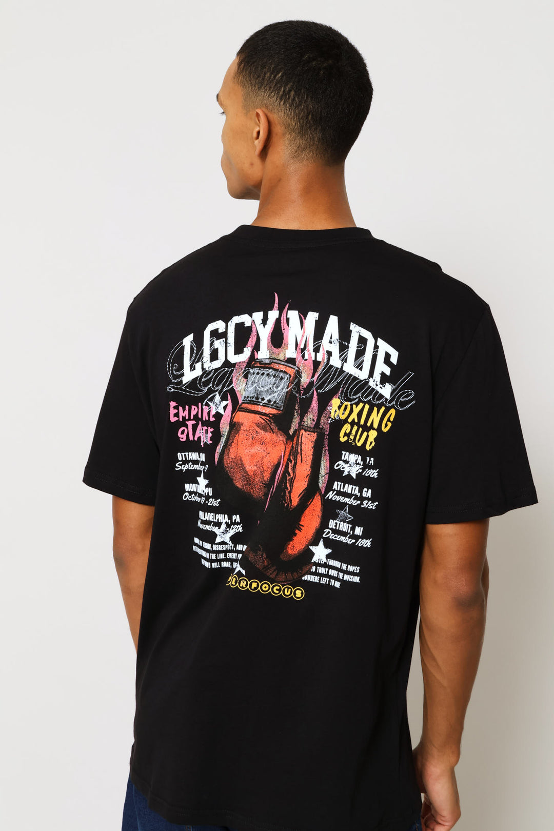 Boxing Front & Back Tee - Black