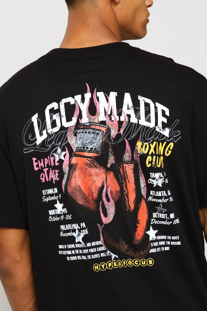 Boxing Front & Back Tee - Black