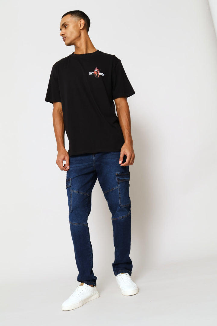 Boxing Front & Back Tee - Black