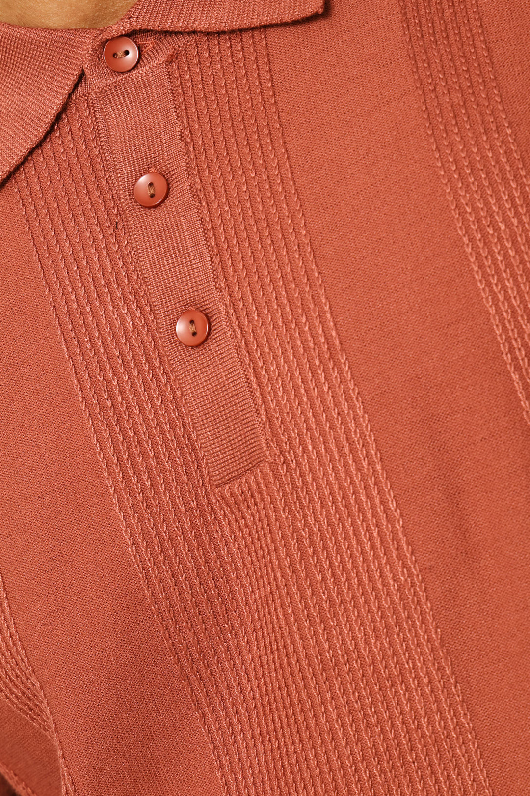 Stripe Textured Golfer - Brick