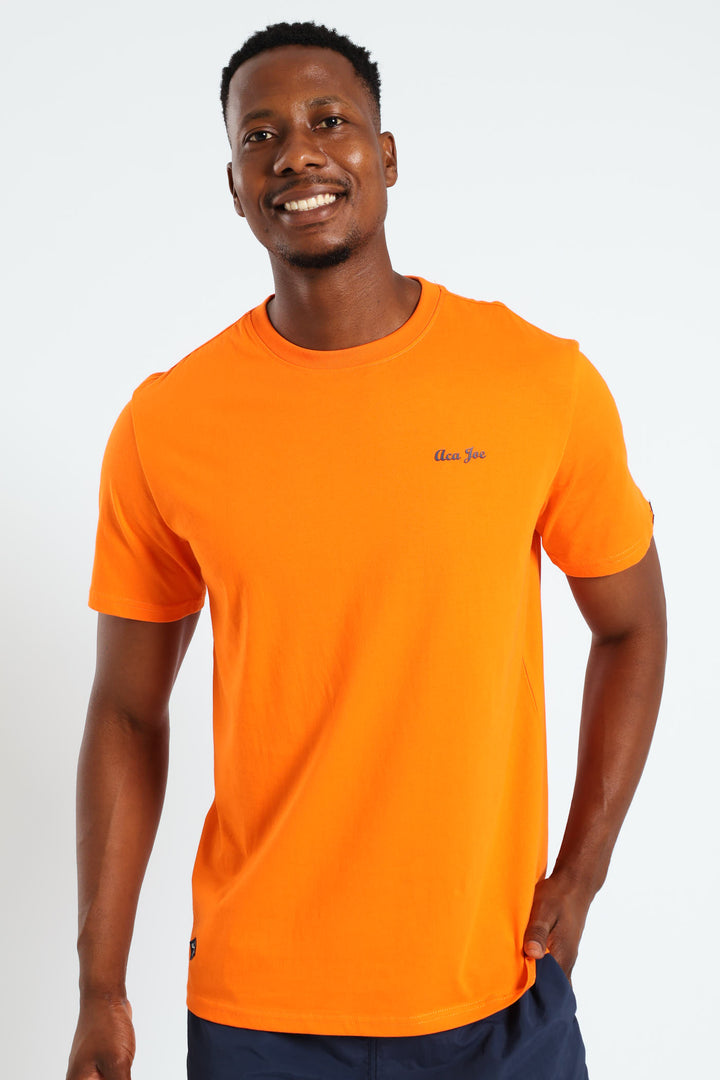 Basic Script Logo Tee - Orange
