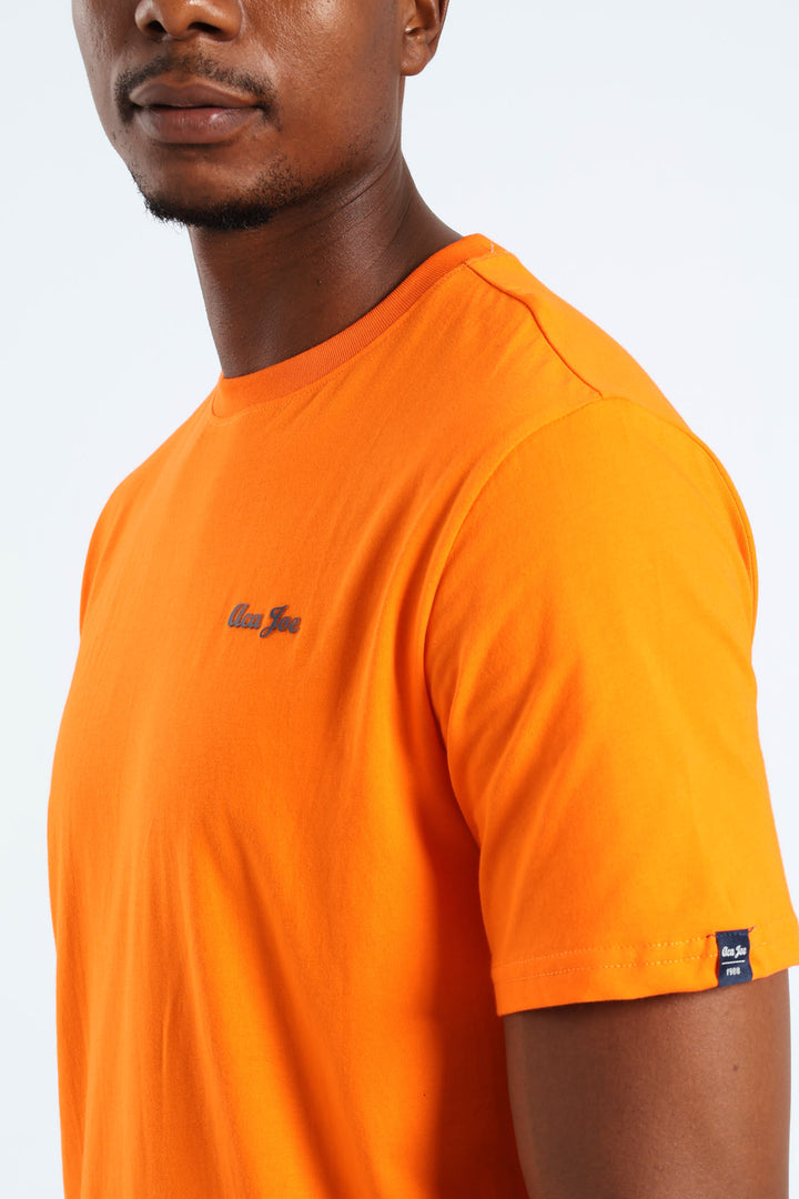 Basic Script Logo Tee - Orange