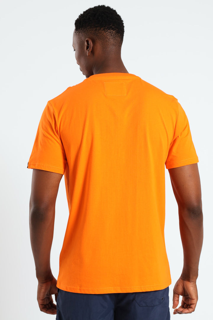 Basic Script Logo Tee - Orange