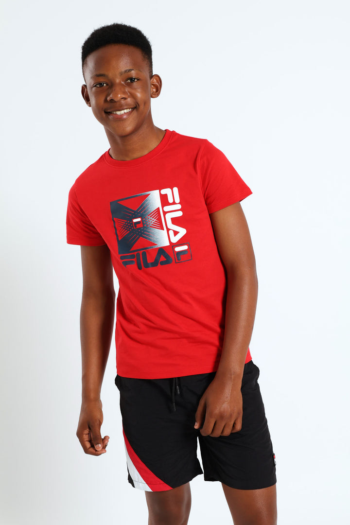 Boys Short Sleeve Aug Tee - Red