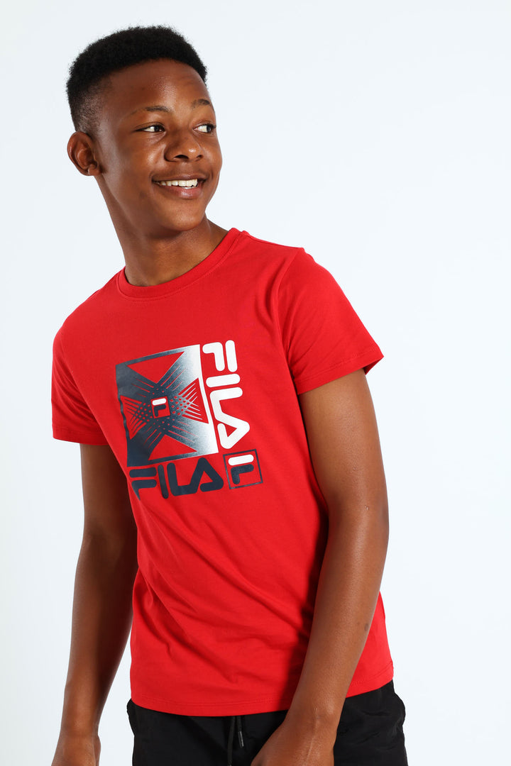 Boys Short Sleeve Aug Tee - Red