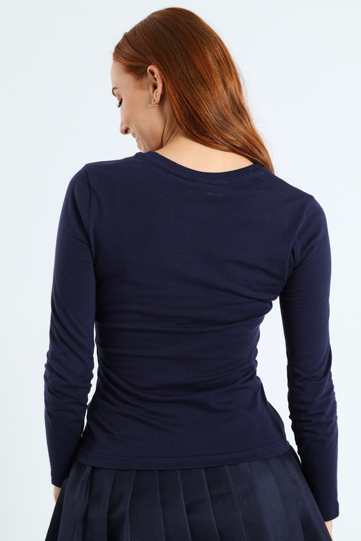 Amelia Long Sleeve top - Navy
