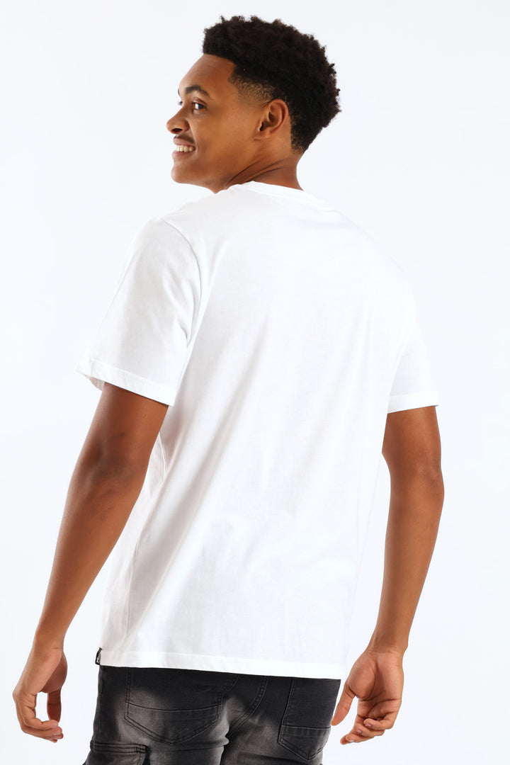Make Money Front & Back Print Tee - White