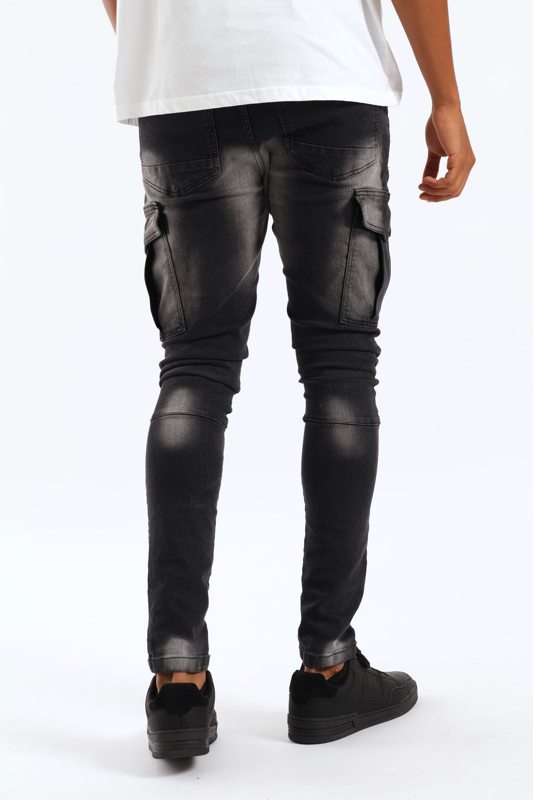 Super Skinny Cargo Denim - Black