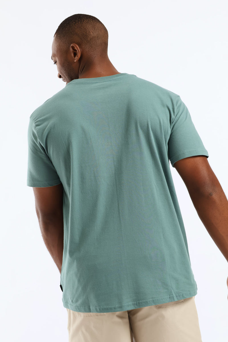 All Day Embroidered Tee - Green