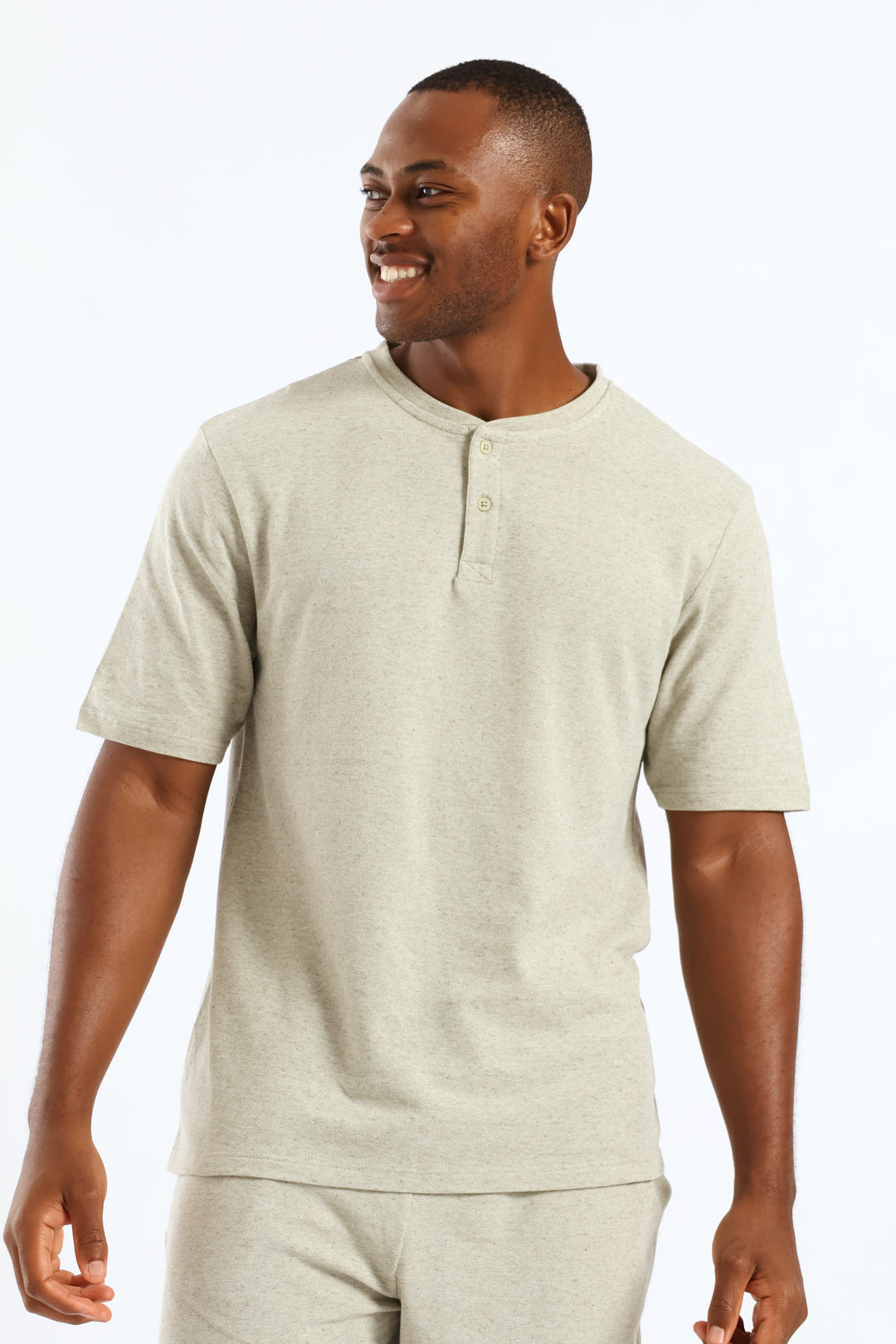 Henley Pyjama Top - Sage