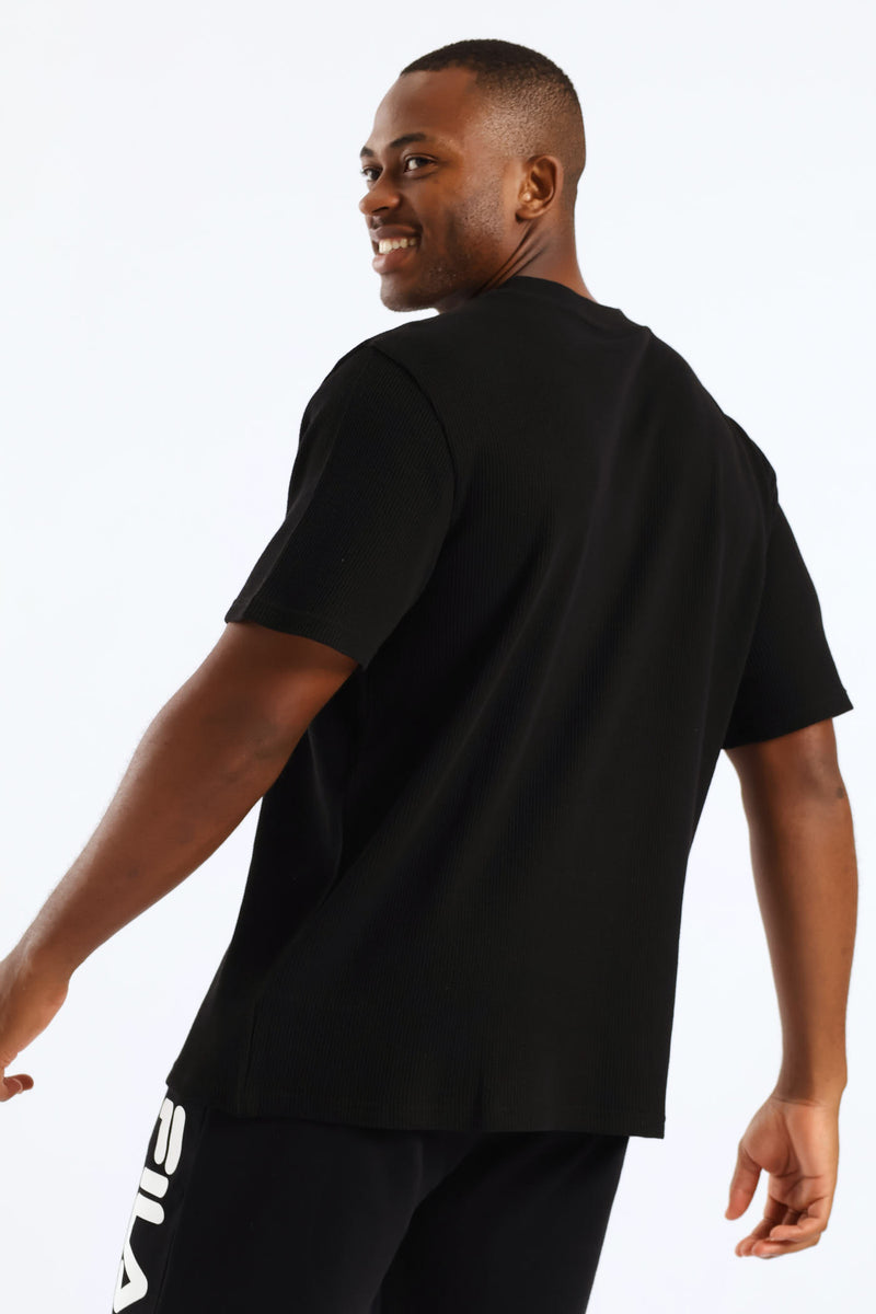 Caleb Waffle T-Shirt - Black