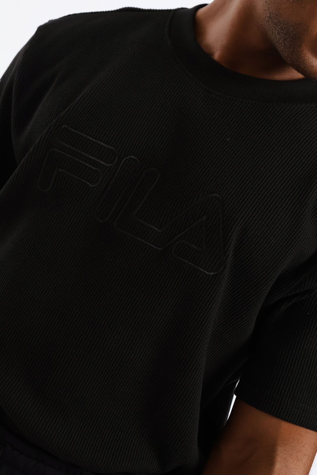 Caleb Waffle T-Shirt - Black