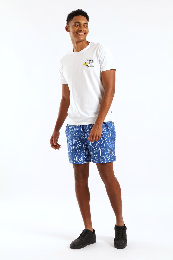 3D Logo Swim Short - Blue