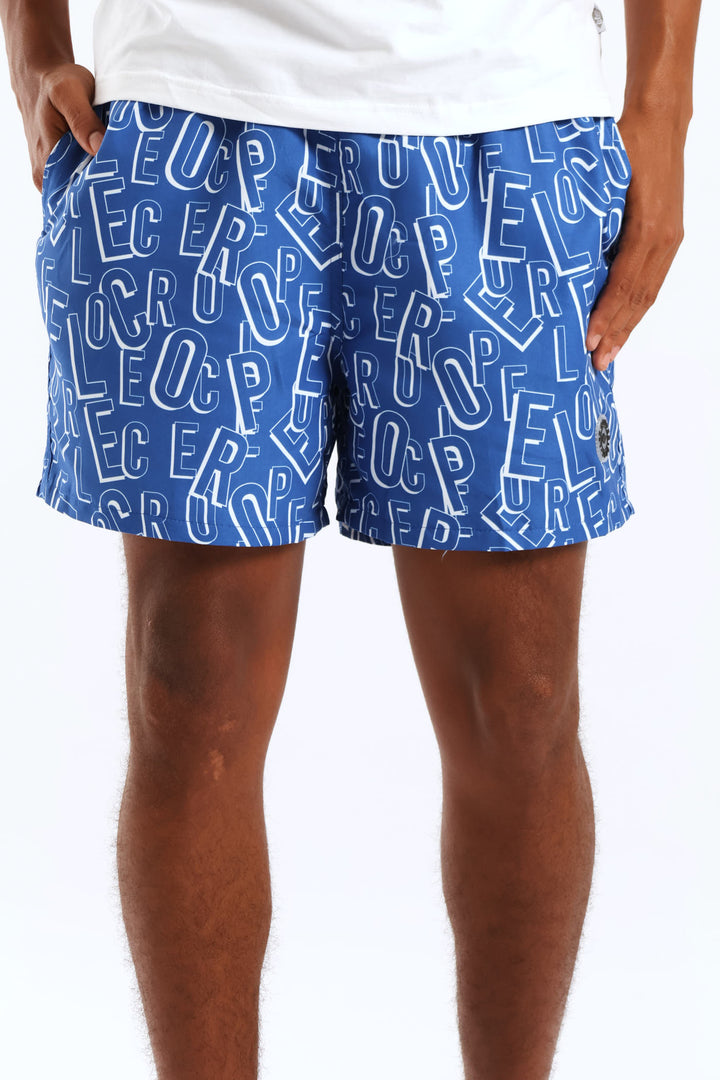 3D Logo Swim Short - Blue