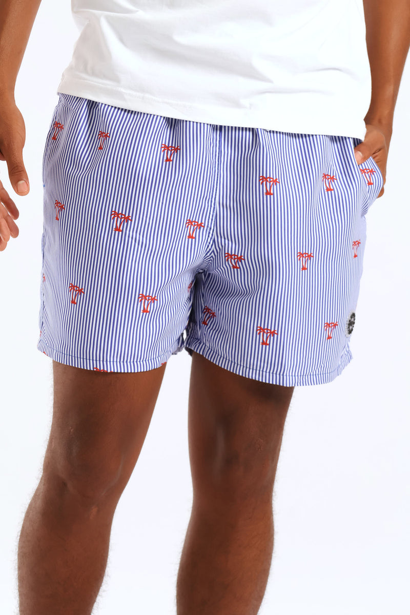 Striped Swim Short - Blue