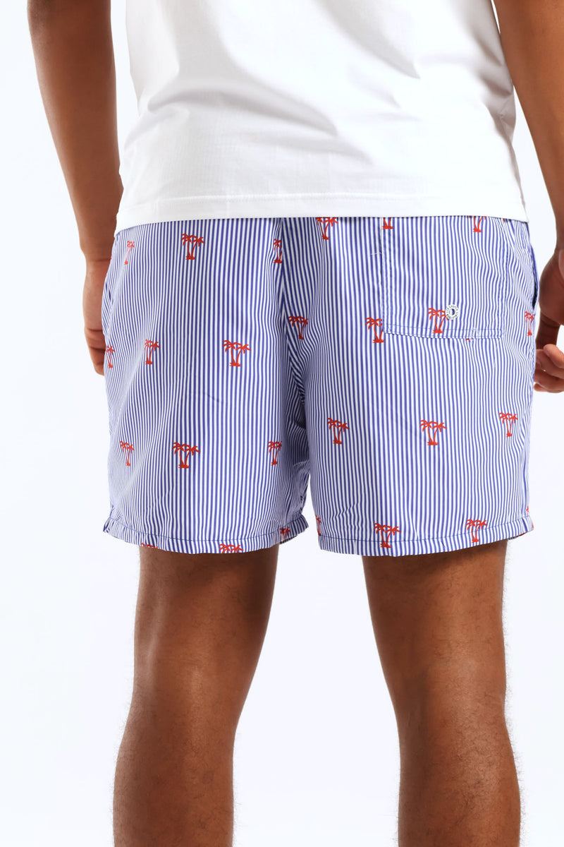 Striped Swim Short - Blue