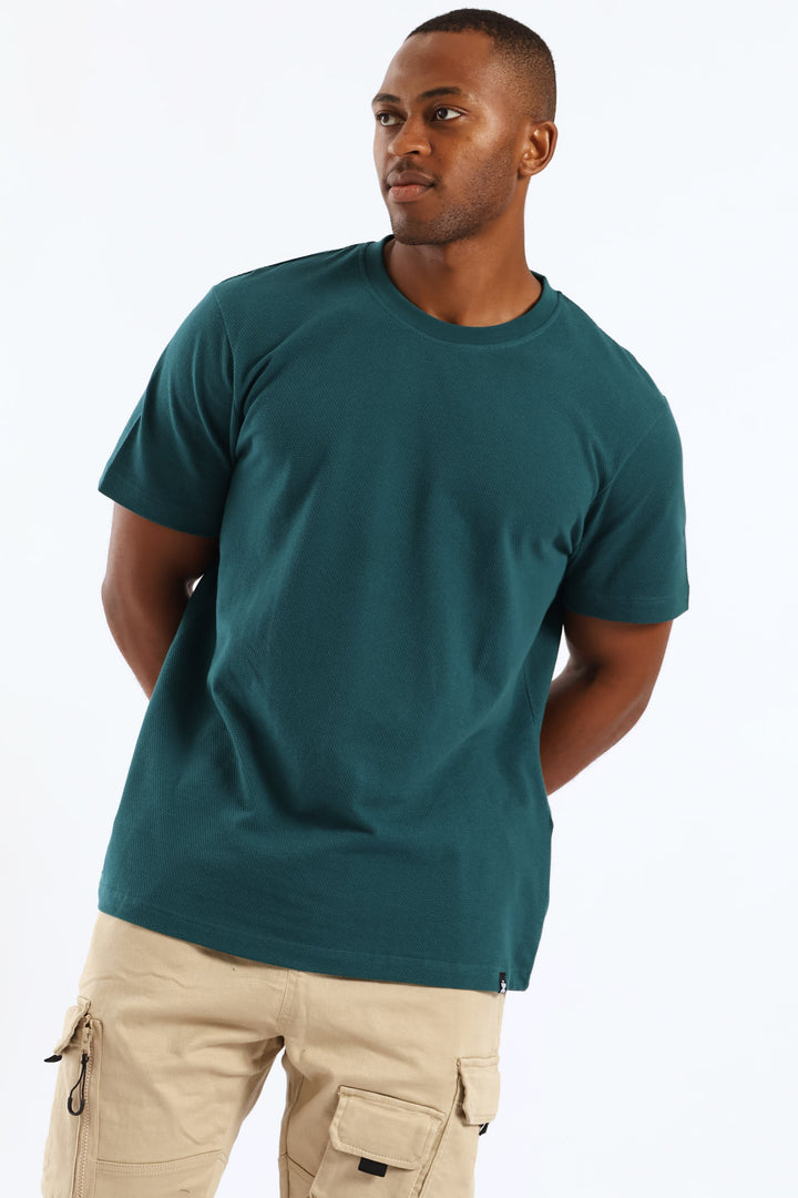 Waffle Tee - Dark Teal