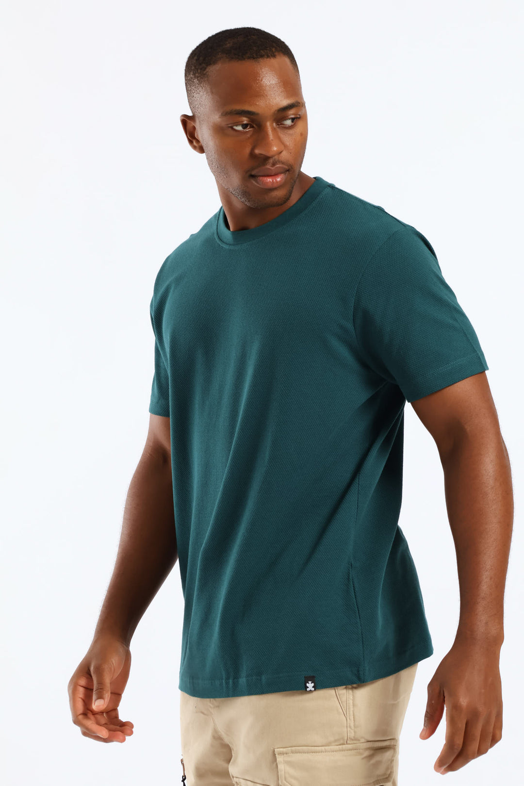 Waffle Tee - Dark Teal